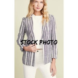 Michael Kors Linen Cotton Belted Blazer Jacket